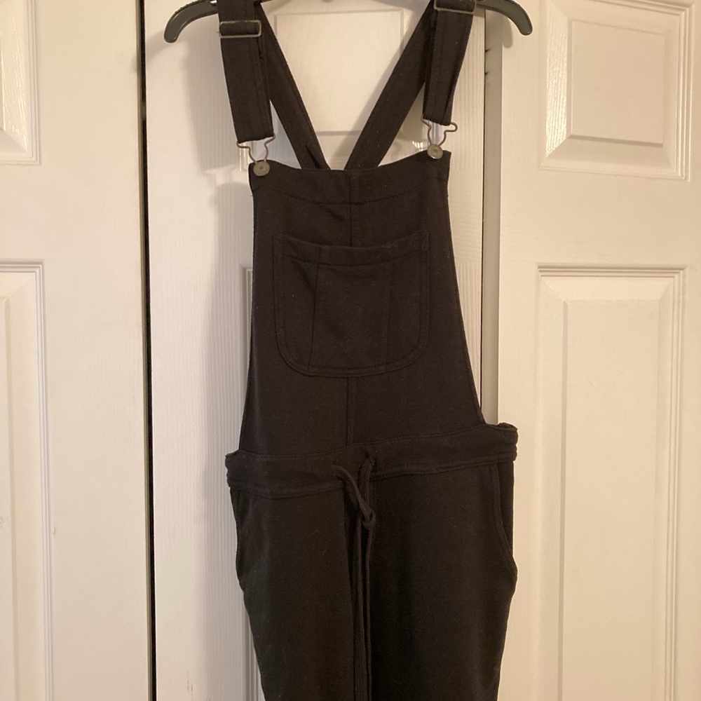 Black Sweatpants Overalls